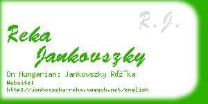 reka jankovszky business card